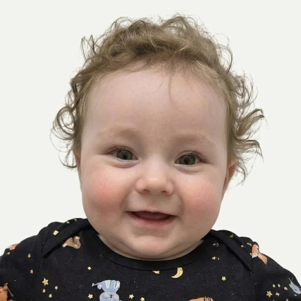 Face being measured against the UK Child Passport Photo spec